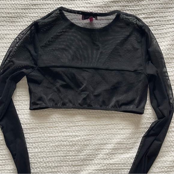 Edikted Long Sleeve Mesh Top - Picture 2 of 3